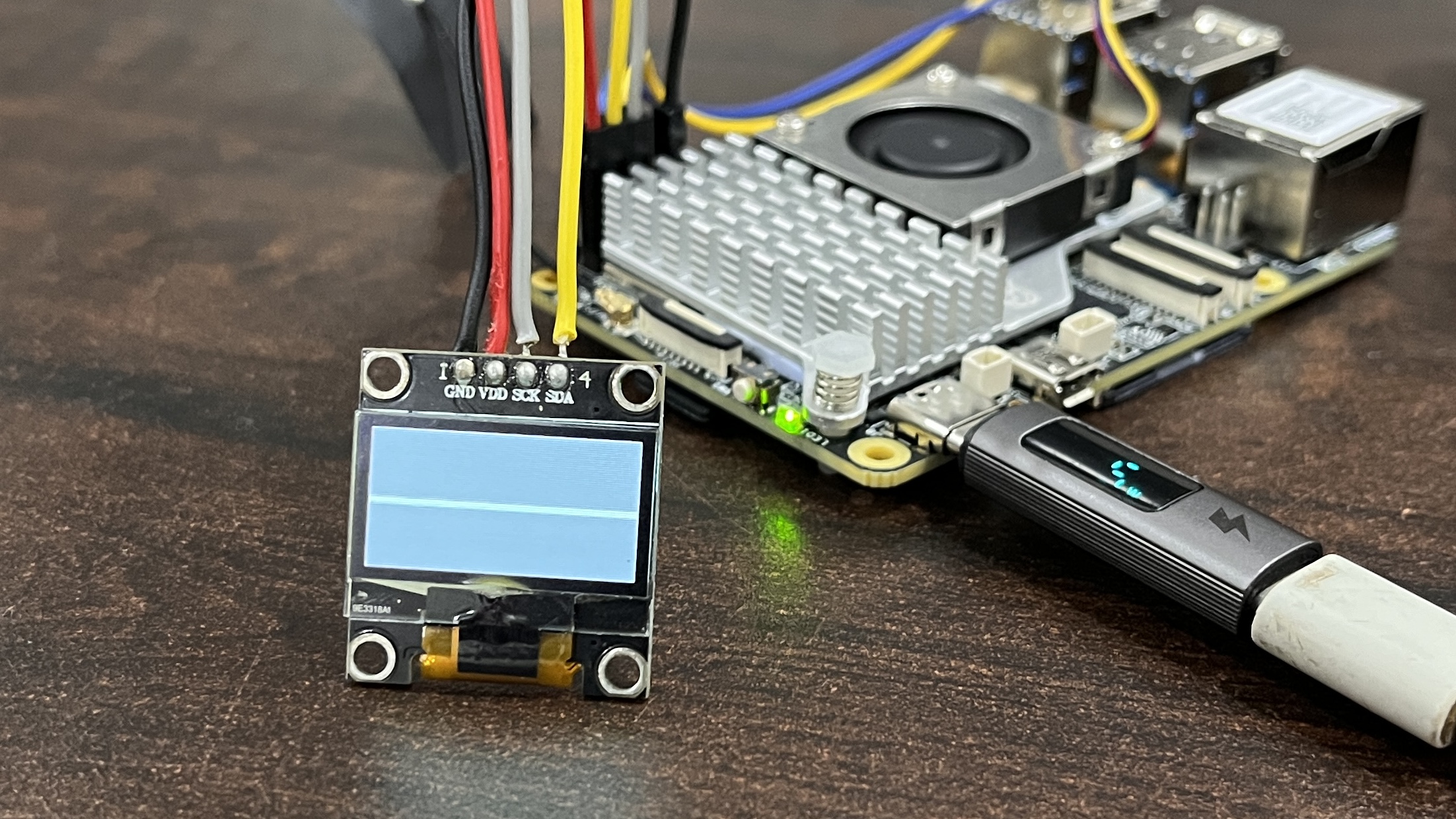 Fill (white/ones) SSD1306 OLED pixels